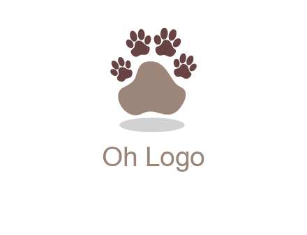 paw prints logo