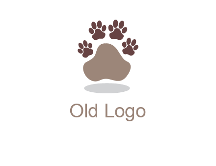 paw prints logo
