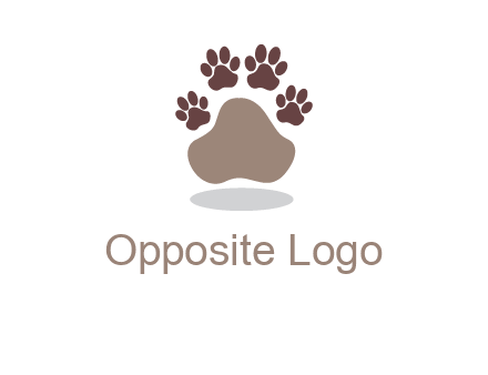 paw prints logo