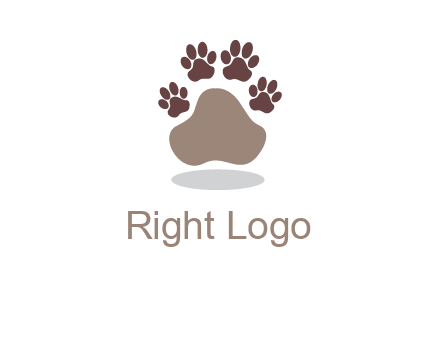 paw prints logo