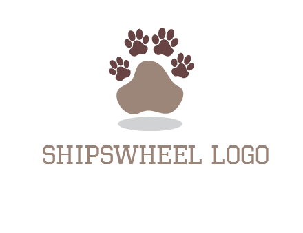 paw prints logo