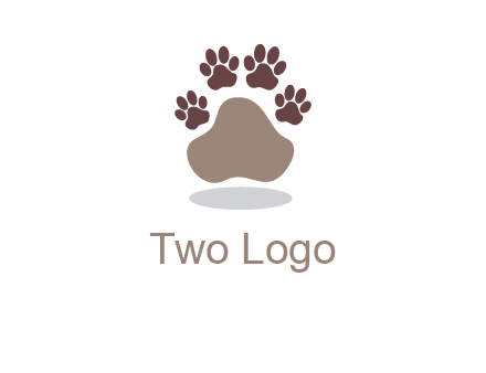 paw prints logo