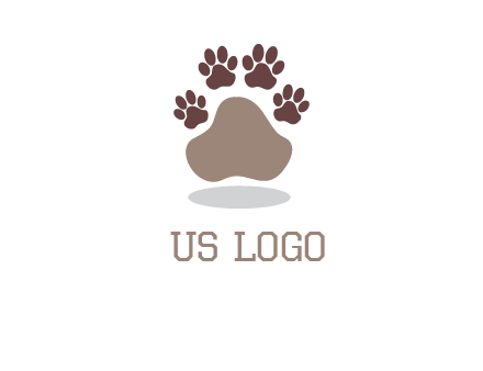 paw prints logo
