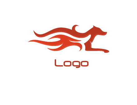 dog on fire logo