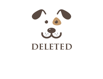 cartoon dog face logo