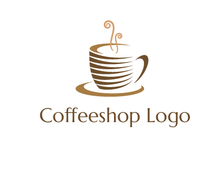 line art coffee mug logo