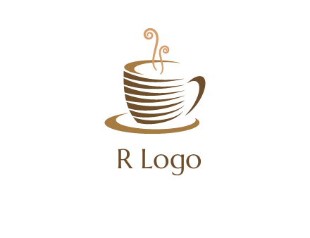 line art coffee mug logo