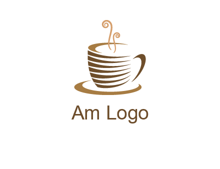 line art coffee mug logo