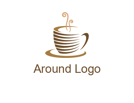 line art coffee mug logo