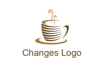 line art coffee mug logo
