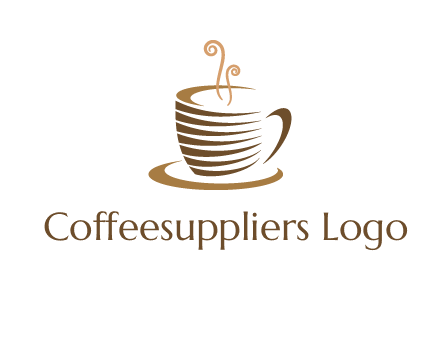 line art coffee mug logo
