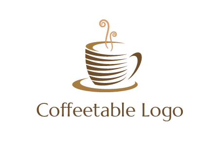 line art coffee mug logo