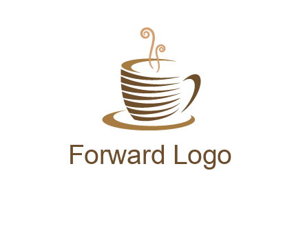 line art coffee mug logo