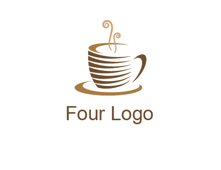line art coffee mug logo