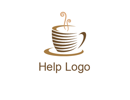 line art coffee mug logo