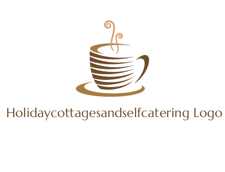 line art coffee mug logo