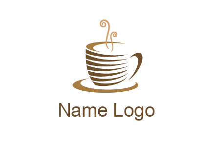 line art coffee mug logo