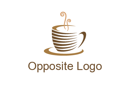 line art coffee mug logo