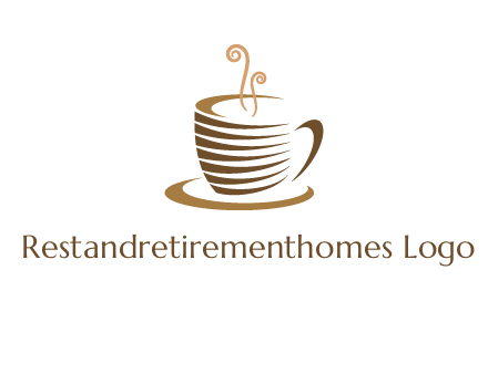 line art coffee mug logo