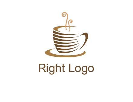 line art coffee mug logo