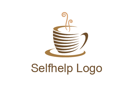 line art coffee mug logo