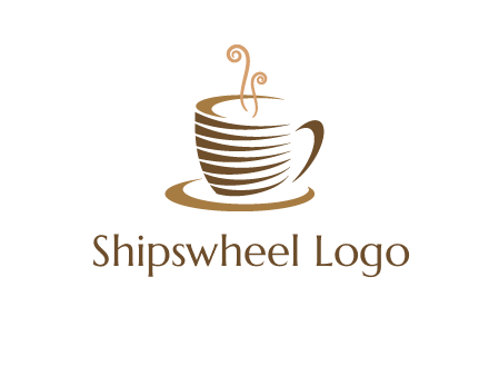 line art coffee mug logo
