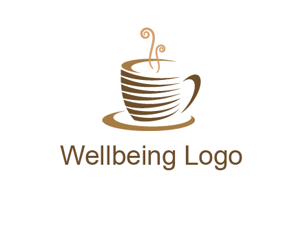 line art coffee mug logo