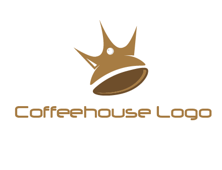 crown on coffee bean logo