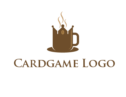 Coffee cup with crown vector