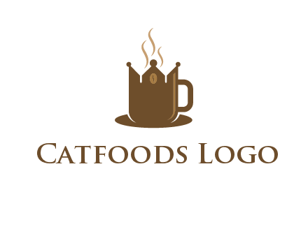 Coffee cup with crown vector