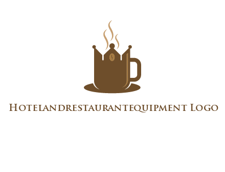 Coffee cup with crown vector