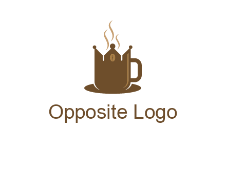 Coffee cup with crown vector