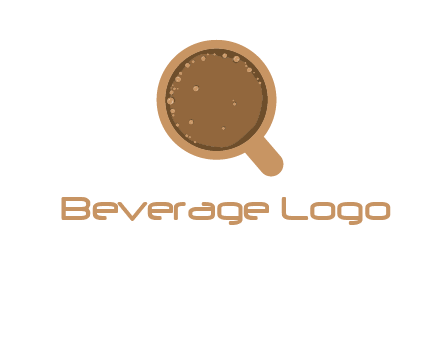 coffee cup with bubbles icon
