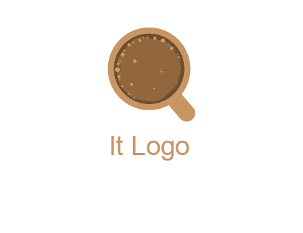 coffee cup with bubbles icon