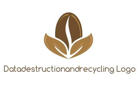 coffee bean and leaves logo