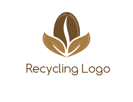 coffee bean and leaves logo