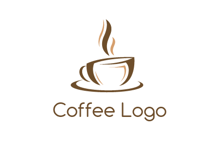 abstract coffee cup logo