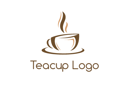 abstract coffee cup logo