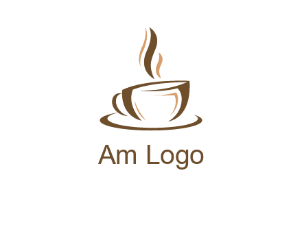 abstract coffee cup logo