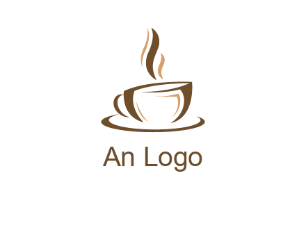 abstract coffee cup logo