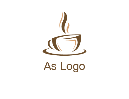 abstract coffee cup logo