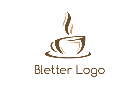 abstract coffee cup logo