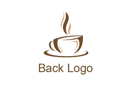 abstract coffee cup logo