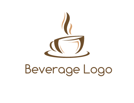 abstract coffee cup logo