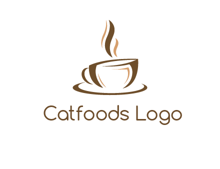 abstract coffee cup logo