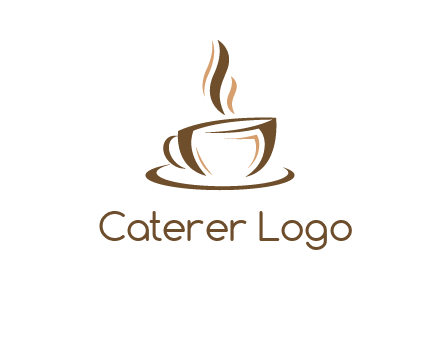 abstract coffee cup logo