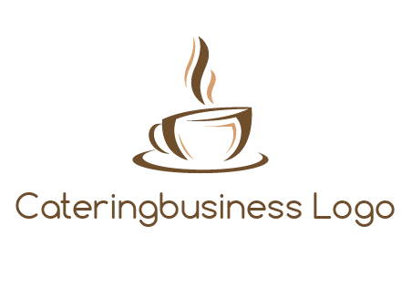 abstract coffee cup logo