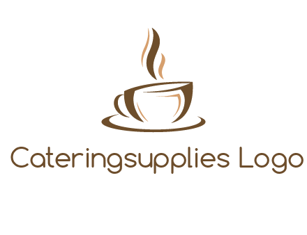 abstract coffee cup logo