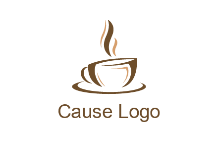 abstract coffee cup logo