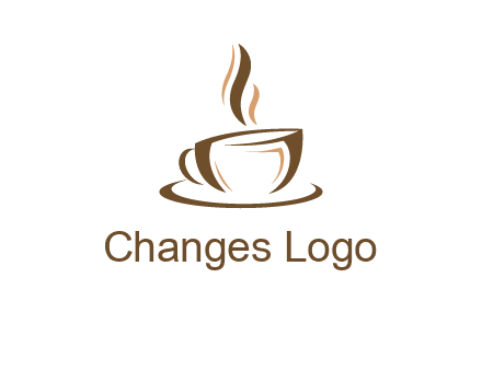 abstract coffee cup logo